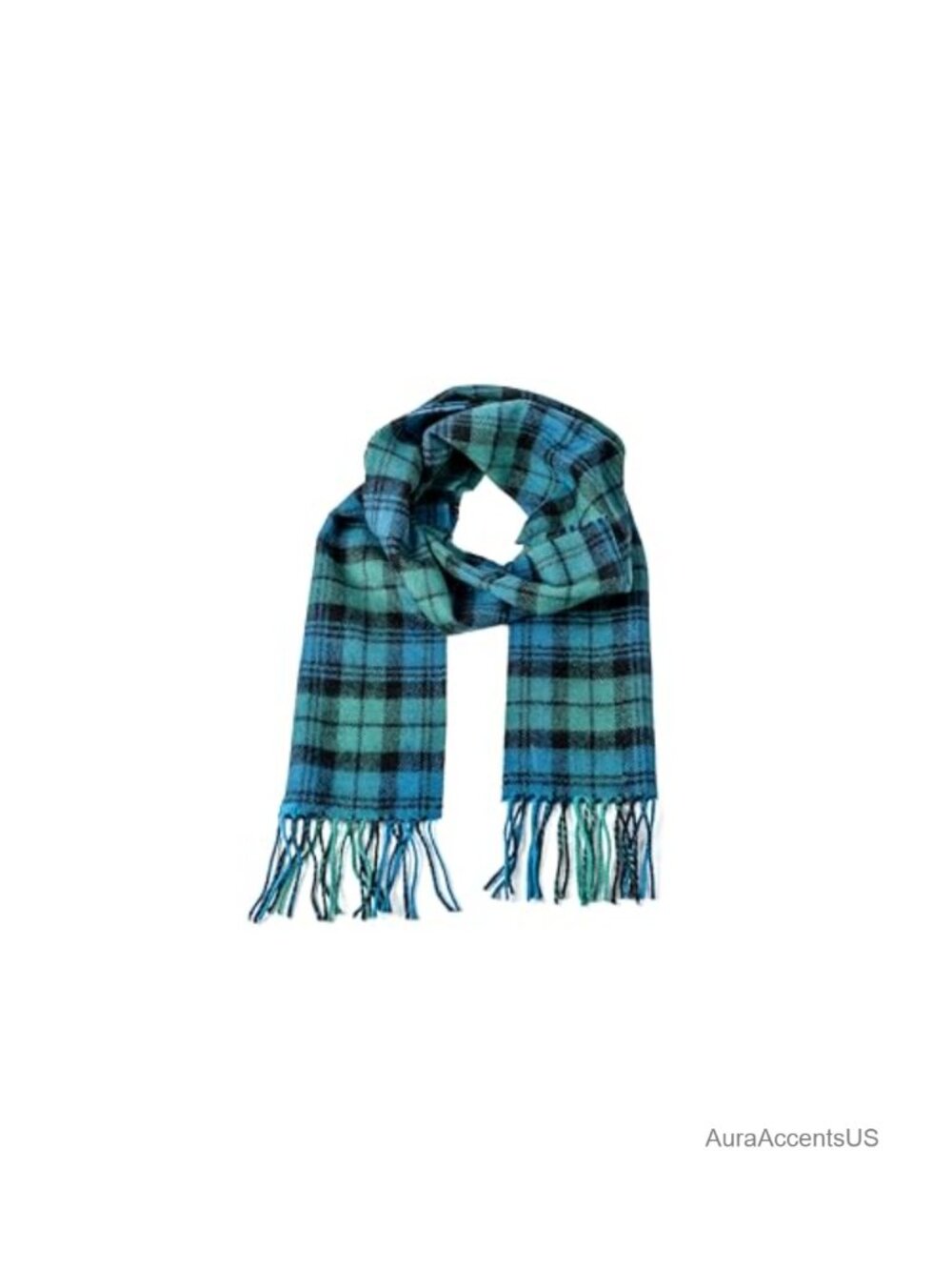 100% Lambswool Tartan Plaid Scarf - Men's Cold Weather Scarf